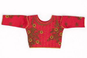 Red Embroidered Blouse