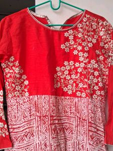 Red Embroidery Dress