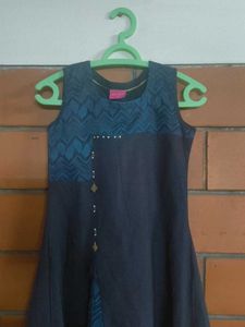 Cute Girls' Navy Blue Dress