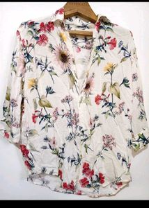Floral Print Button-Down Shirt