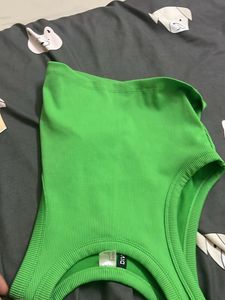 Green Ribbed Tank Top