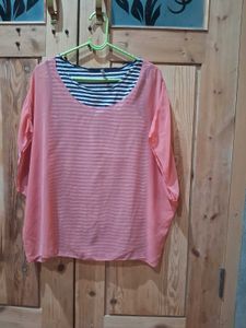Peach Oversized Tunic Top