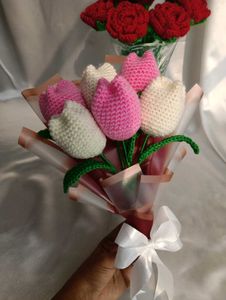 Cream And Pink Tulip Bouquet 💐