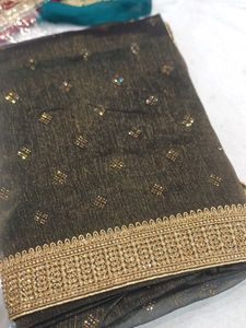 Elegant Embroidered Saree