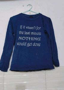 Blue Graphic Print T-Shirt