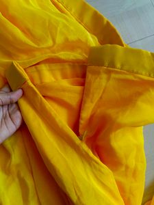 Vibrant Yellow Ruffled Skirt &amp; Dupatta Set