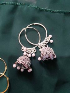 Hoop Jhumka Earrings