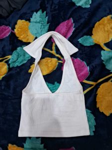 White Halter Top