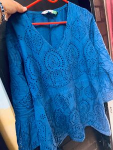 Beautiful Red Blue Kurti Combo