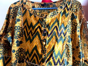 Indibelle Cotton Floral Print Straight Kurta
