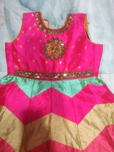 Colorful Chevron Girls Dress