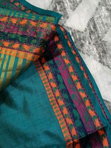 Brand New Assam Soft Silk Saree Sea Green Colour