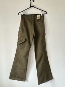 Olive Green Bootcut Cargo Pants