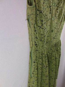 (Cash Pls) Olive Green Coloured Dress With Buttons