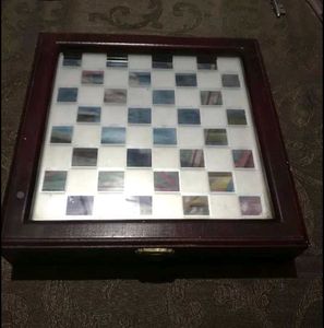 Glass Chest Set With Wooden Case
