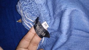 Floral Embroidered Denim Top