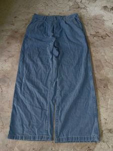 Blue baggy denim jeans