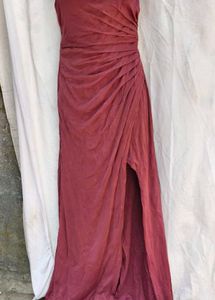 I. Elegant Maroon Maxi Dress