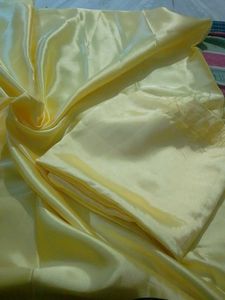 Pale Yellow Satin Fabric 4mitr