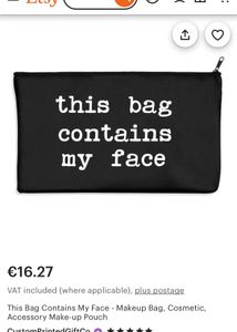 Makeup Bag - Contents My Face
