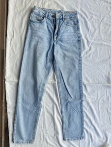 Light Blue Denim Straight Fit Jeans