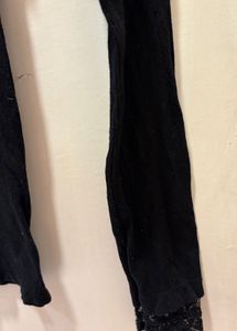 Lace Trim Long Sleeve Top