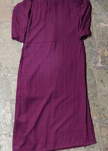Purple Embroidery Kurti