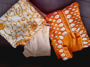 Orange Embroidered Kurta