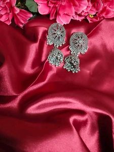 Silver Jhumka Earrings