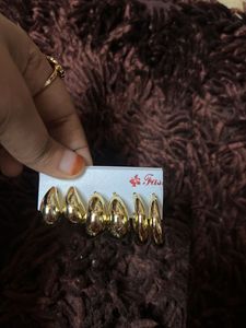 Gold Tone Drop Earrings