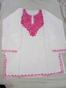 Pink Kashmiri Embroidered Kurta