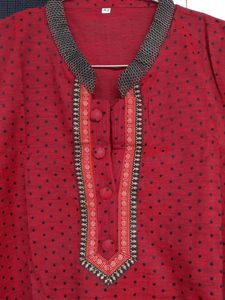 Maroon Kurta
