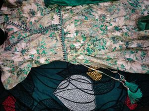 New Mirror Work Nayra Cut Kurti Set