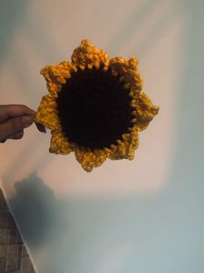 Crochet Sunflower Coaster