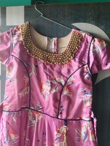 Pink Floral Ethnic Gown