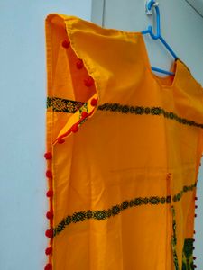 Orange &amp; Green Kaftan Kurti &amp; Dress