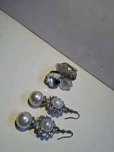 Vintage Pearl & Rhinestone Jewelry Set
