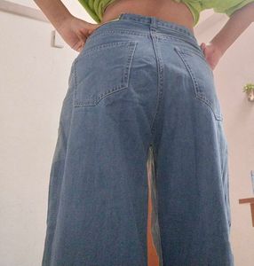 Patchwork Wide-leg Jeans