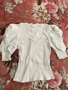 White Top with Stylish Sleeves