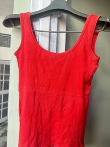 Red Floral Embellished Top