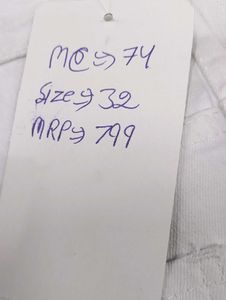🥰M@74 Size-32 White Flare Jeans