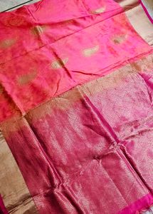 Pink Banarasi Silk Saree