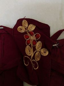 EMBROIDERY MAROON BLOUSE