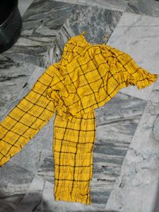 Yellow Plaid Co-ord Set