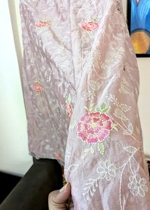 Long Skirt Fully Embroided Pink Color New