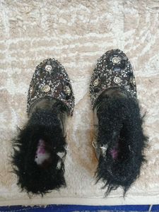 Embellished Fur Boots