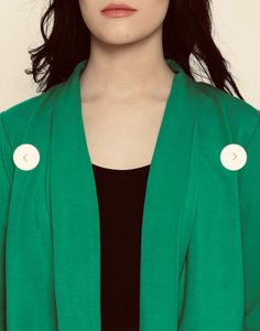 AND Green Open Front Shrug