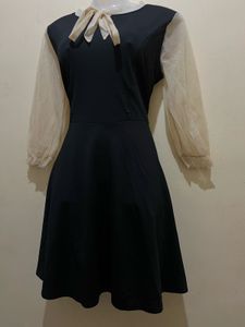 Korean Pintrest Flared Black One Piece❤️