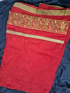 Tomato Red 3 Piece Unstitched Suit