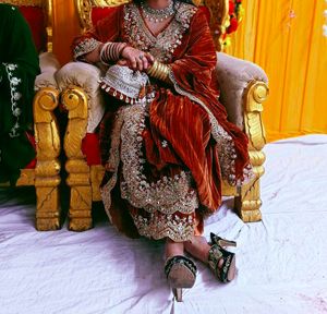 Elegant Brown Velvet Kurta Set